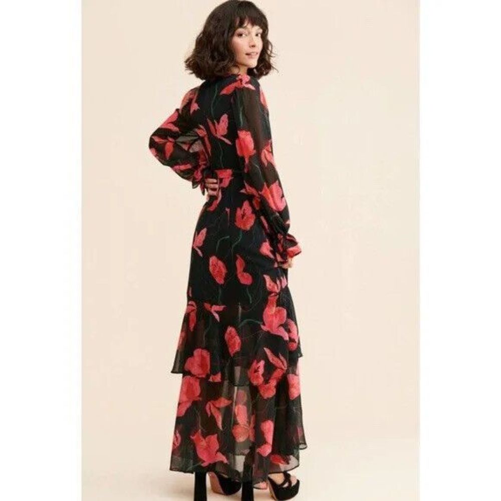 New Anthropologie x Hutch Valentina Floral Wrap Maxi Dress Size Small - Picture 2 of 7